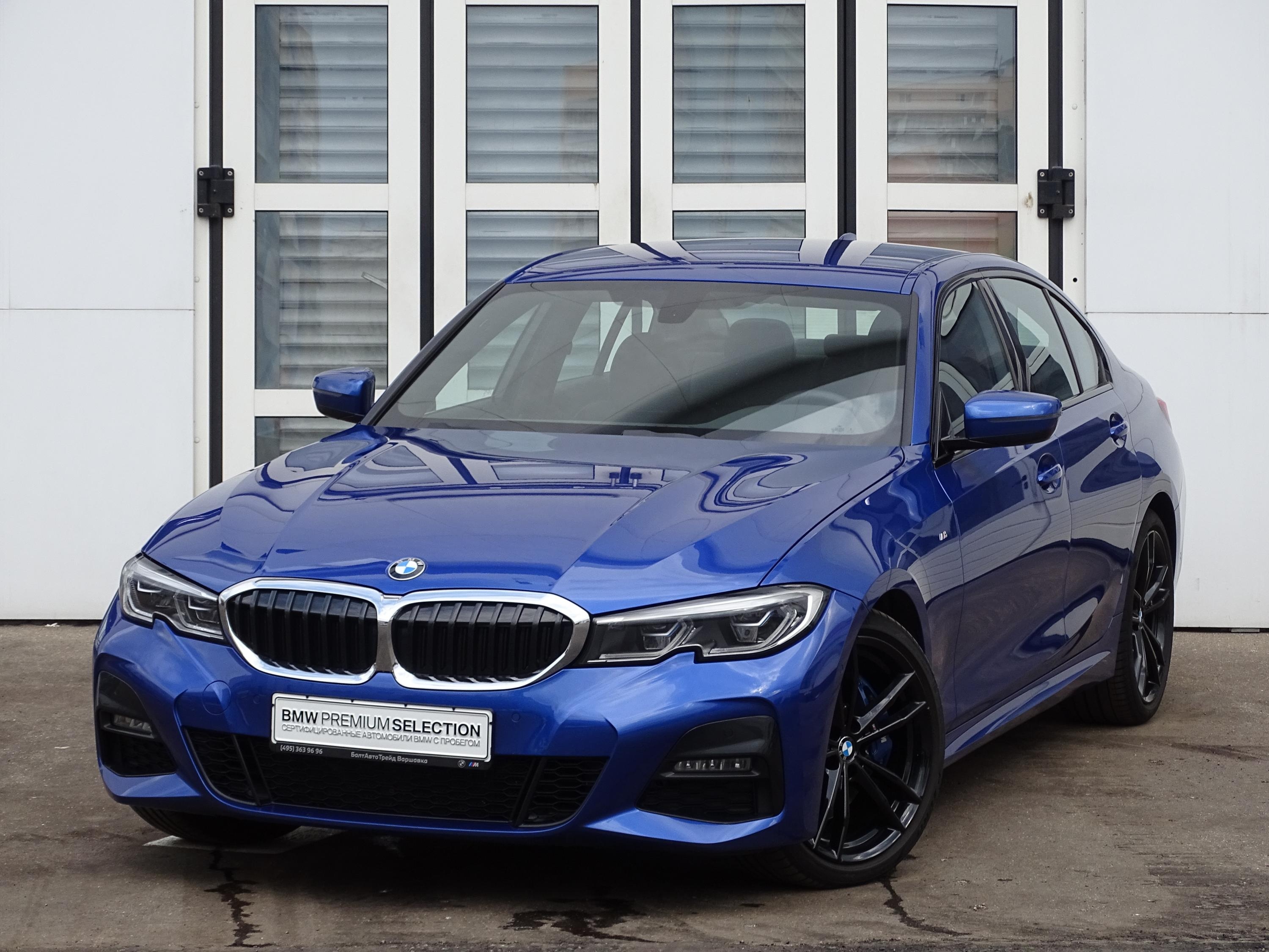 Купить BMW 3 серии 2019 года с пробегом за 2990000 рублей | VIN -  WBA5V710*0A****44, цвет кузова Синий Портимау